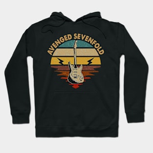 Vintage Guitar Proud To Be Avenged Name Retro Hoodie